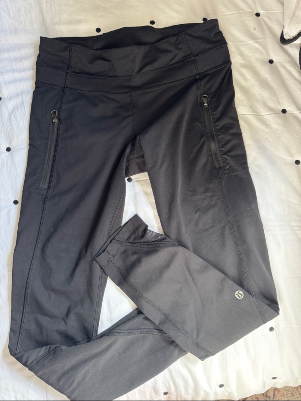 lululemon athletica Black High-Rise Leggings with Zipper Pockets